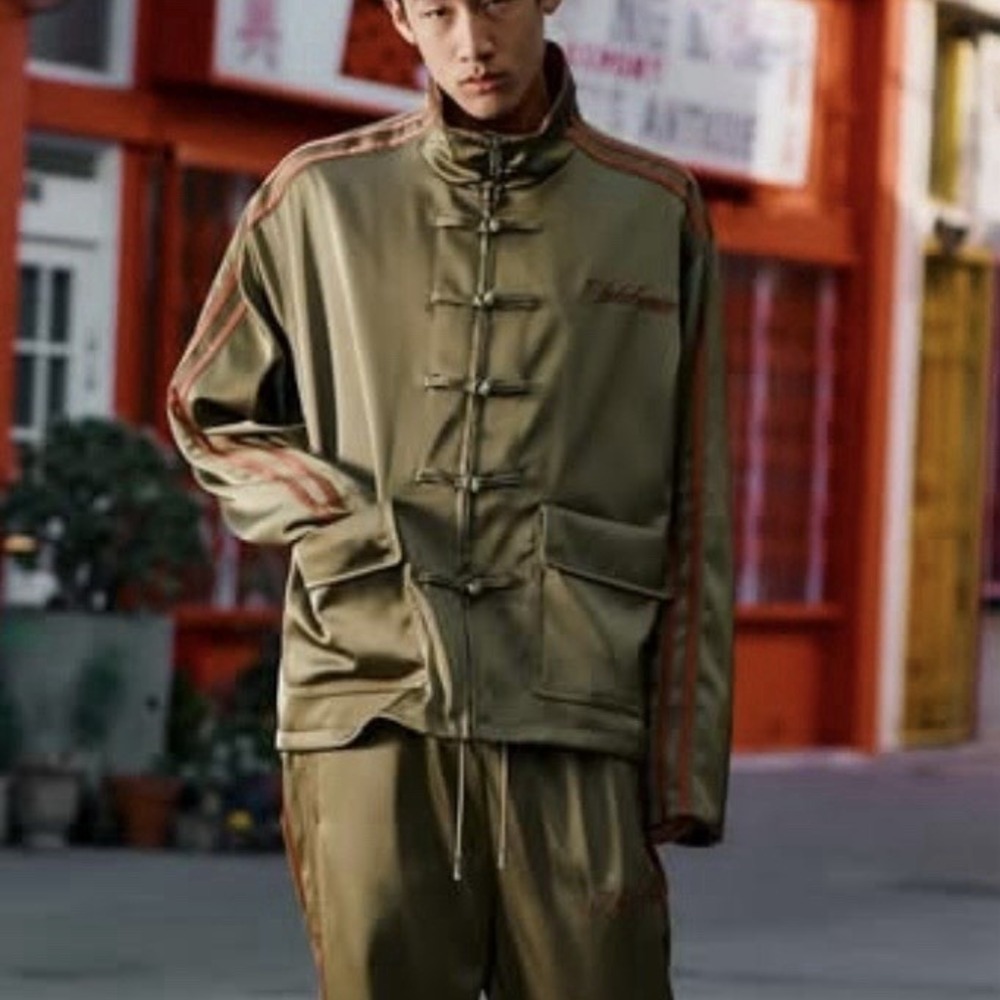 Valabasas IP Kai Satin Track Jacket Green Sz M